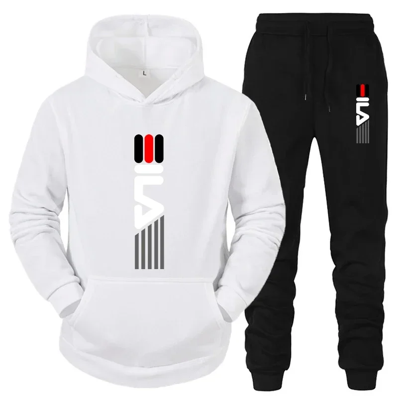 Outdoor Sports Outfit - Conjunto de Moletom Masculino com Capuz