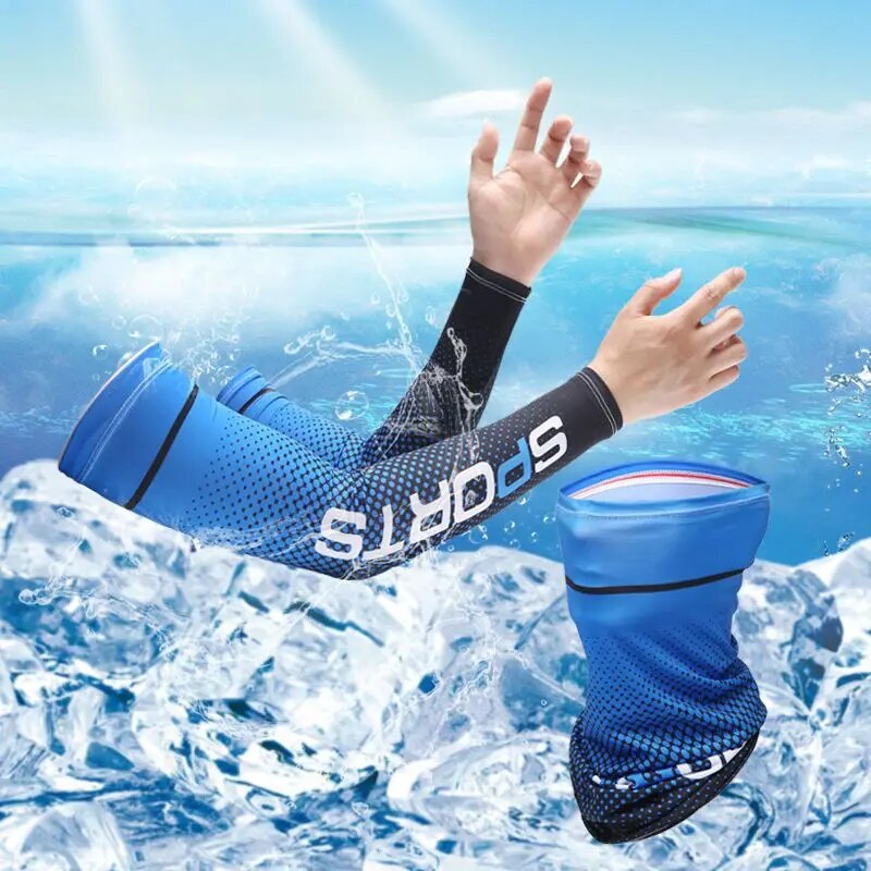 Outdoor Sport Gloves - 2 Pcs/Set Sun Proteção UV Luvas
