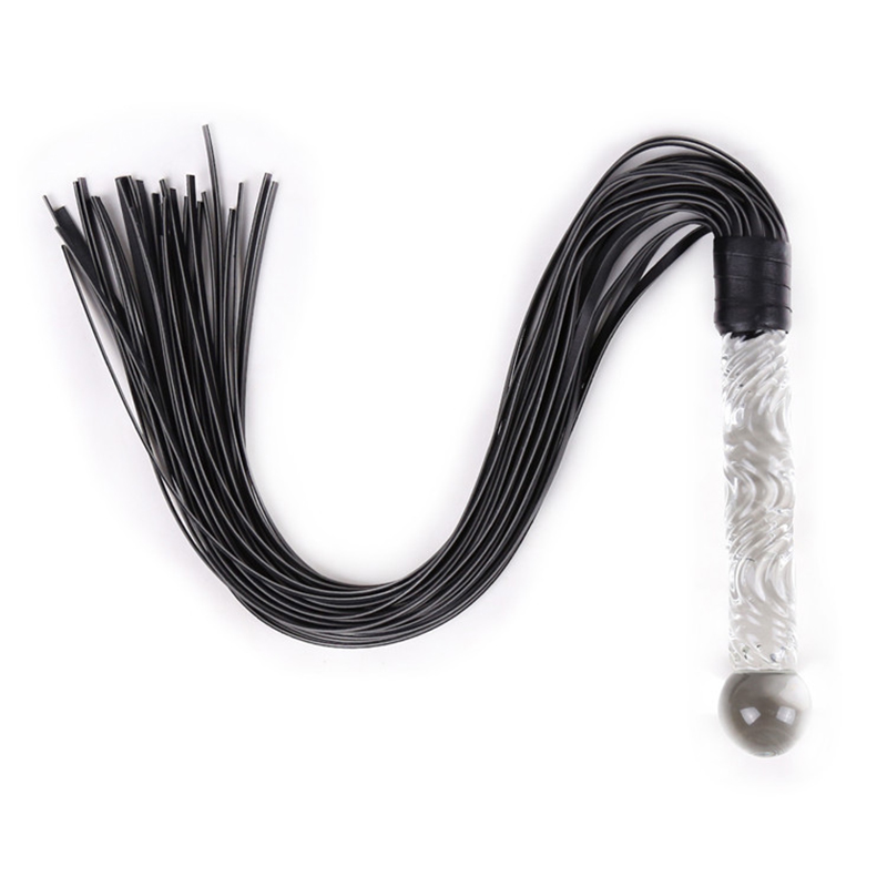 Riding Crop Dressage - 70cm alça de vidro borlas de