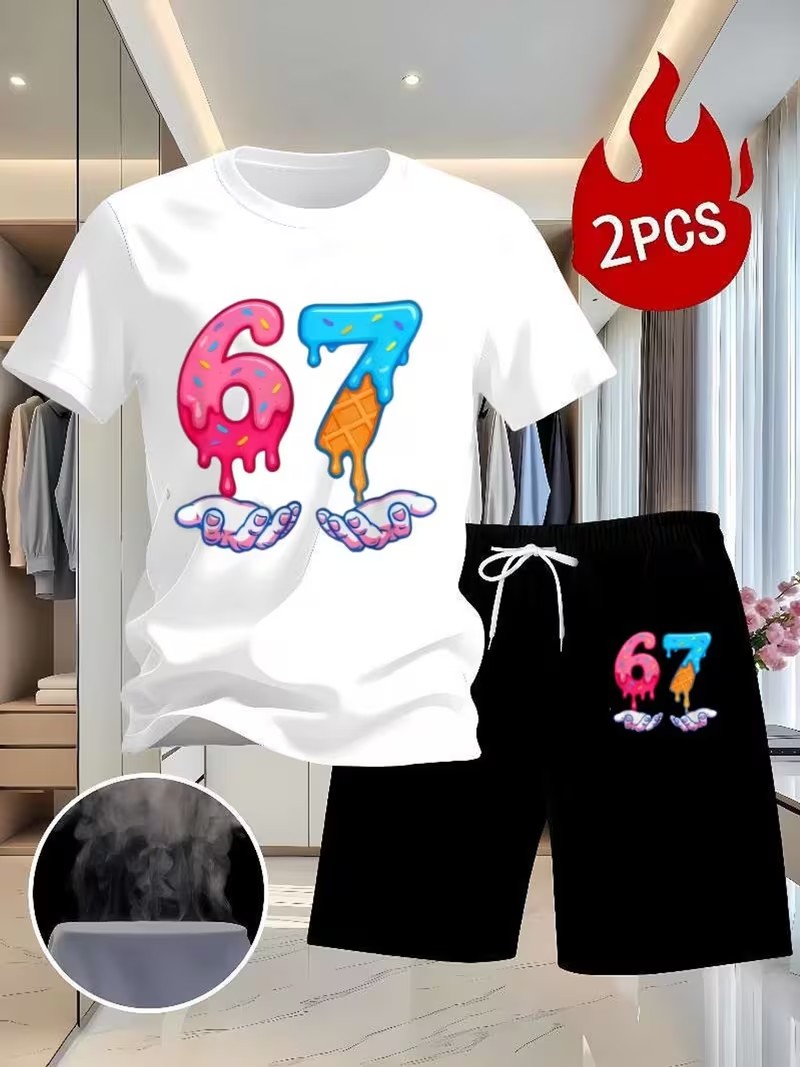 Outdoor Sports Outfit - Conjunto Masculino de Verão 2026: Camiseta
