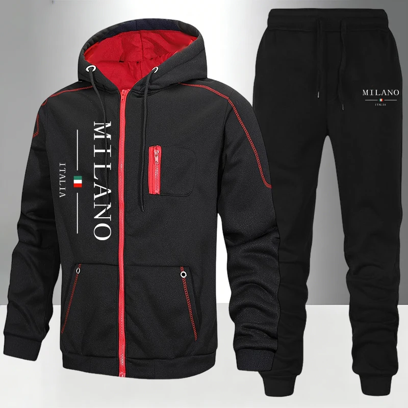 Outdoor Sports Outfit - Conjunto Masculino de Moda Italiana: Casaco
