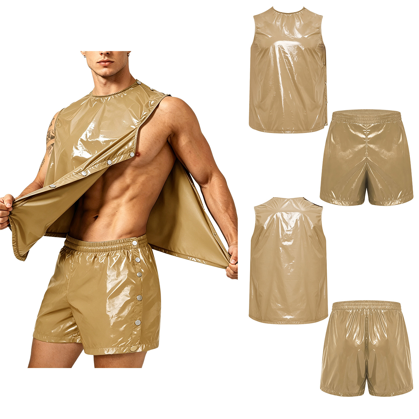 Outdoor Sports Outfit - Conjunto Masculino Adaptável Impermeável para Treino: