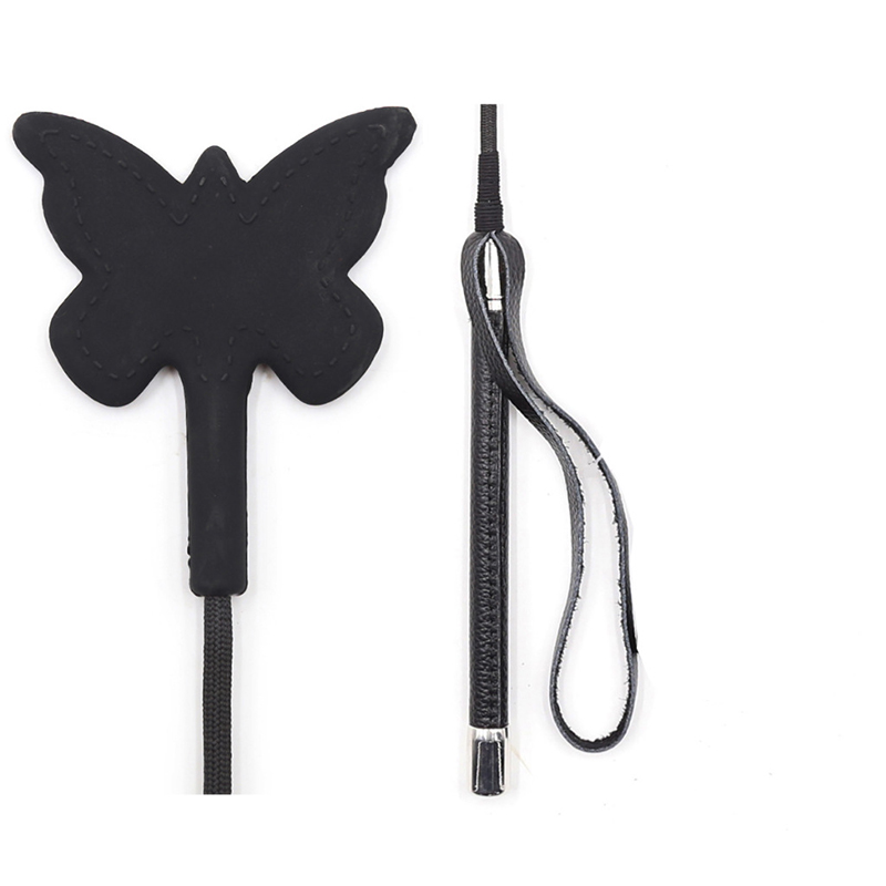 Black Silicone Butterfly Shape - Riding Crop Dressage avaliação e preço