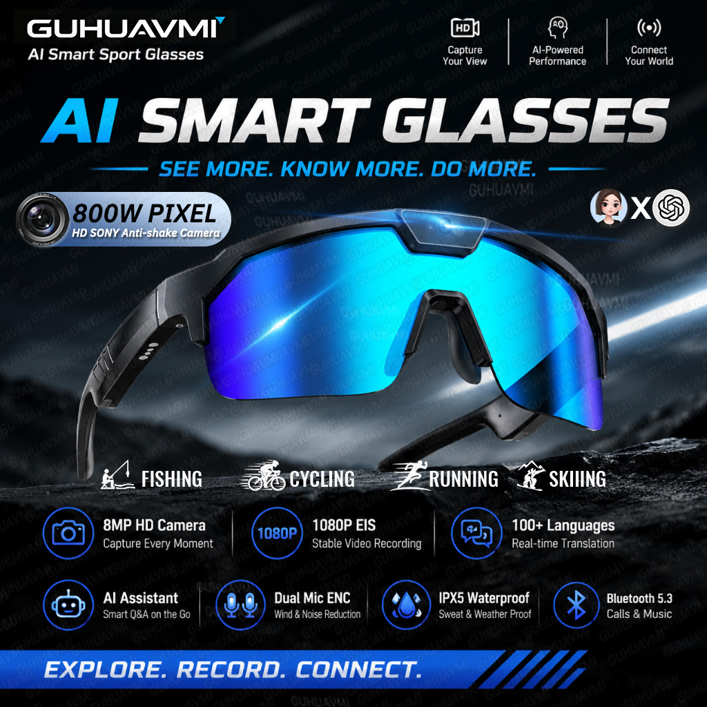 Novos Óculos Inteligentes com  - Outdoor Sport Camera avaliação e preço
