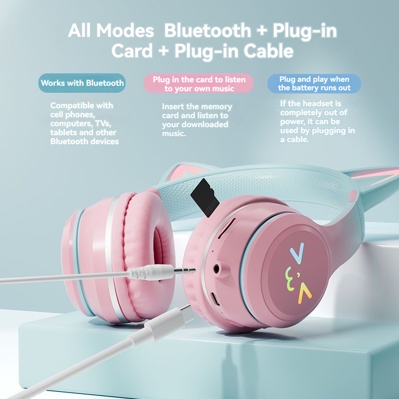 Fones de ouvido sem fio RGB co - Outdoor Sport Activities For Kids avaliação e preço