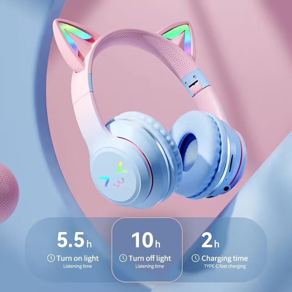 Fones de ouvido sem fio RGB co - Outdoor Sport Activities For Kids avaliação e preço
