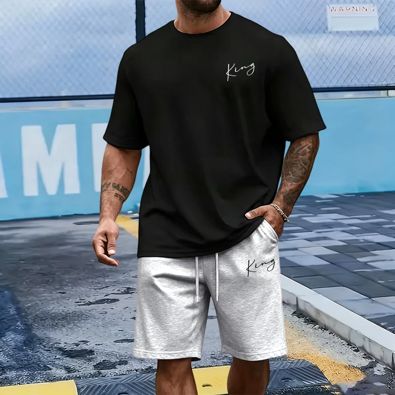 Conjunto Masculino King Letter - Outdoor Sports Outfit avaliação e preço